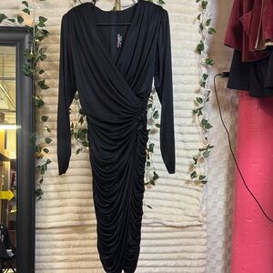 Chic Black Long Sleeve Dress